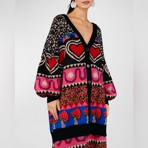 Farm Rio Cardigan graphic elements Ainika xs